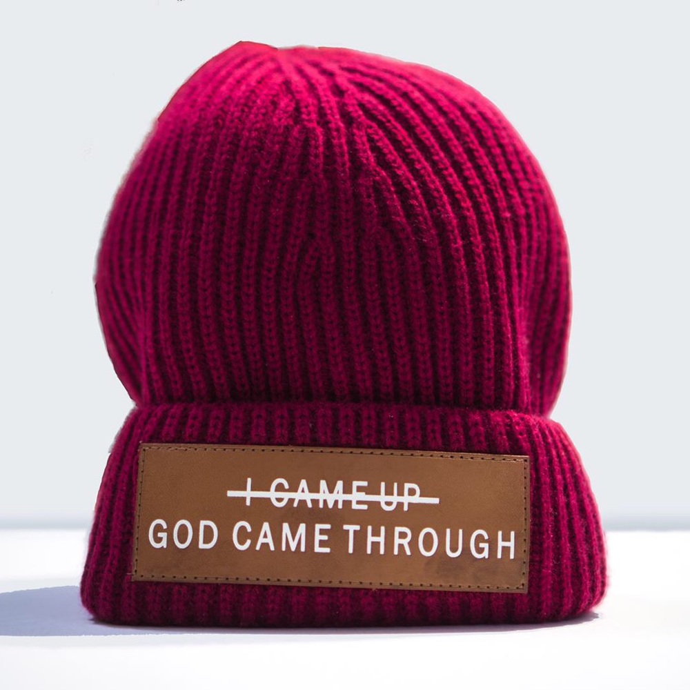 God Came Through Beanie (Ox Blood)